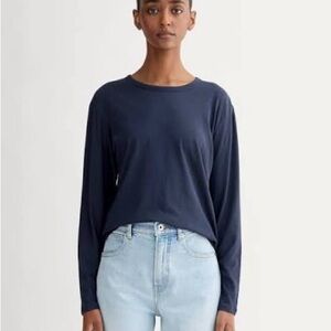 Everlane The Air Navy Long Sleeve Tee